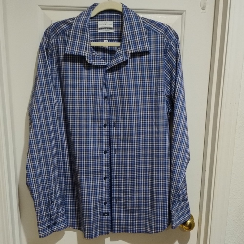 Lucky Brand Blue Casual Button Down Shirt